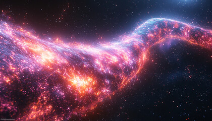 Wall Mural - glowing star field in dark night sky futuristic generated by ai