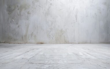 Empty concrete room with rough textured walls.