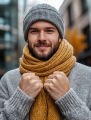 Sticker - Man with scarf and beanie