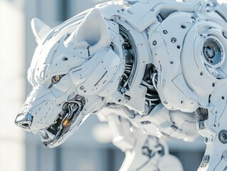 Sticker - Close-up of white robot dog