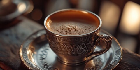 Coffee on Silver Plate