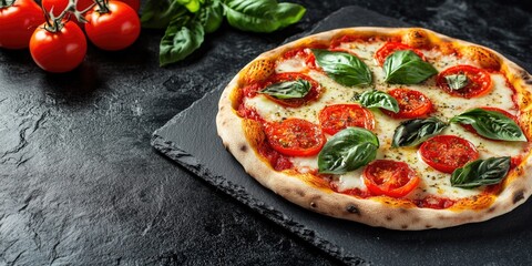 Canvas Print - Tomato and Basil Pizza