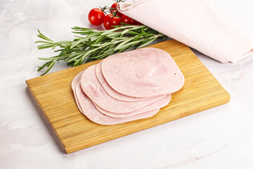 Canvas Print - Sliced pork ham for sandwiches