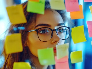 Poster - Woman reading notes