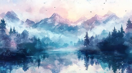 Poster - Serene Mountain Lake