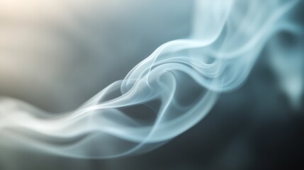 Aufkleber - Close-up of smoke from incense sticks, swirling gracefully in the air, with soft lighting emphasizing the delicate movement