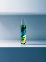 test tube against white background