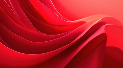 Wall Mural - Abstract Red Flow:  A captivating abstract image with dynamic flowing lines, red shades, and a sense of movement. 