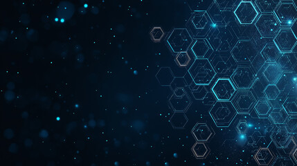 Wall Mural - generate a tech-inspired background featuring abstract geometric patterns, including hexagons and ci