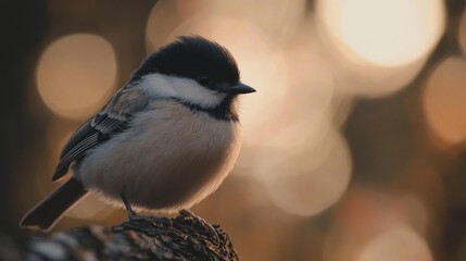 Poster - A Tiny Bird in the Golden Hour