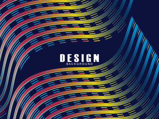 Futuristic abstract technology shining gradient blue light lines with modern stripes pattern dark blue background. Vector minimal line background with text for social media covers, headers, etc.