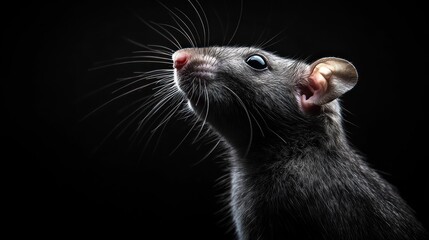 Wall Mural - A Close-Up Portrait of a Rat