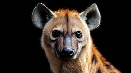 Wall Mural - A Close-Up Portrait of a Spotted Hyena