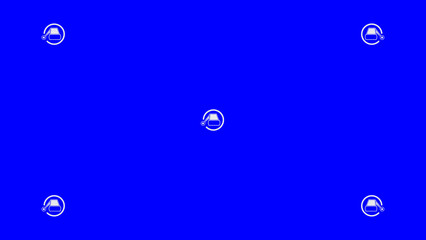 Blue screen background, VFX motion tracking markers. Blue screen backdrop template it is suitable for any device.