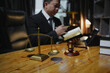 © aekachai - Lawyers having  Concepts of  Legal services at the law office