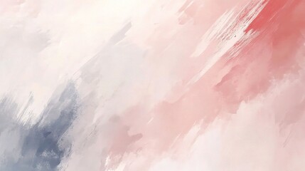 Wall Mural - Abstract Watercolor Background:  Pink, Grey, and White Abstract Watercolor Painting with Brush Strokes 