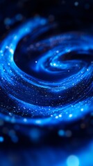 Wall Mural - A blue spiral design on a black background