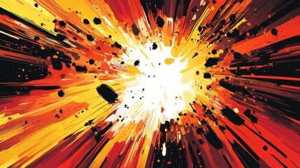 a dynamic explosion of colors representing energy and movement.