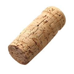 wine cork on white background