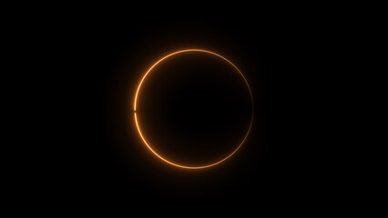 Wall Mural - Abstract beautiful neon light glowing circle frame background concept illustration.