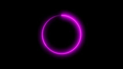 Wall Mural - Abstract beautiful neon light glowing circle frame background concept illustration.