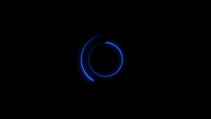 Wall Mural - Abstract glowing neon circle frame background illustration.