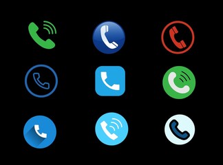 buttons for web vector, different types of call buttons 