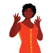 © Natalie - Stylish black woman in elegant art style vector