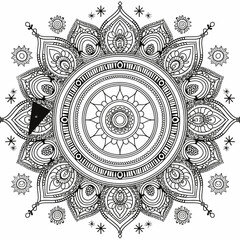 mandala design isolated with white