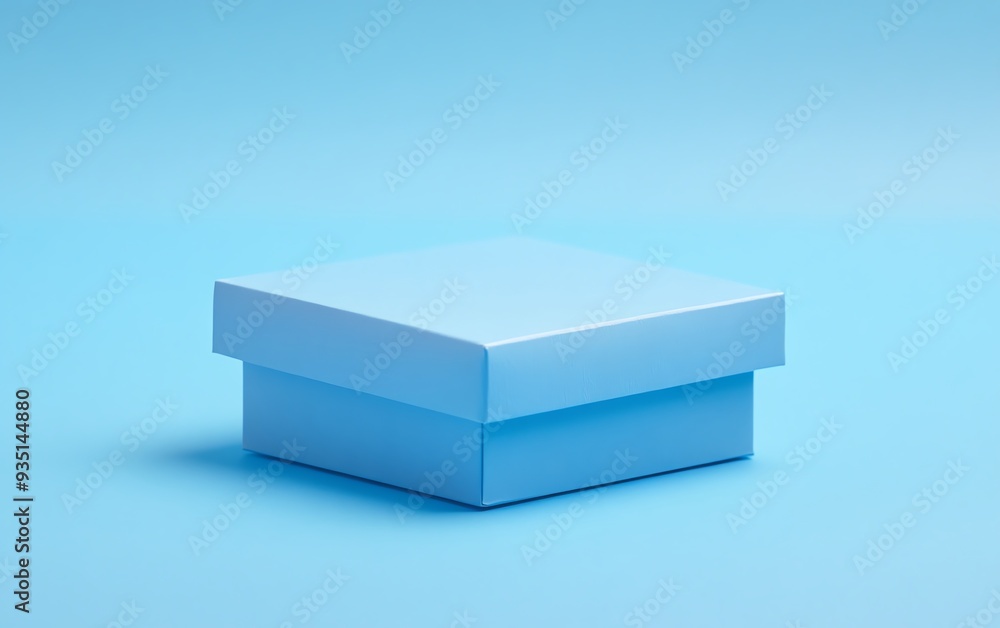 Simple matte sky blue box for singleuse sachets, same size as a sachet ...