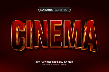Wall Mural - cinema style editable text effect