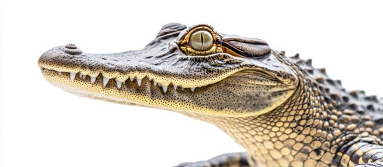 Close-Up Portrait of a Young Alligator