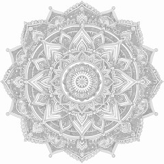 mandala design isolated with white