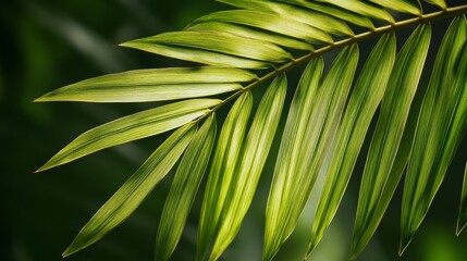 Palm leaf, flora, green concept.