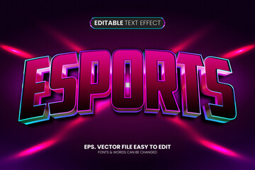 Wall Mural - esport text effect, gaming text style
