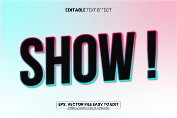 Wall Mural - show editable text effect