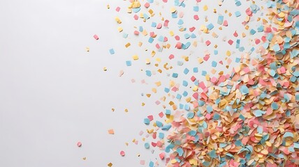 Wall Mural - a colorful background with confetti on a white background and a colorful confetti in the image
