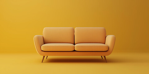 Indoor still life yellow single sofa background