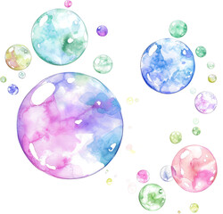 Poster - Abstract colorful bubbles