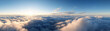© N. W. - panoramic view from above the clouds in the sky as a motivation concept