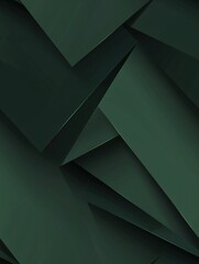 Canvas Print - Sleek dark green background with intersecting shadow patterns. Contemporary and minimalistic design. Vector format.