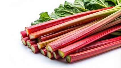 Rhubarb isolated on background raw food , rhubarb, isolated, background, raw food,vegetable, ingredient, fresh, healthy