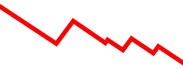 Poster - Downtrend stock market line background. Finance economy investment strategy concept.	
