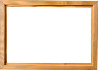 Wall Mural - Wooden frame on transparent background. PNG