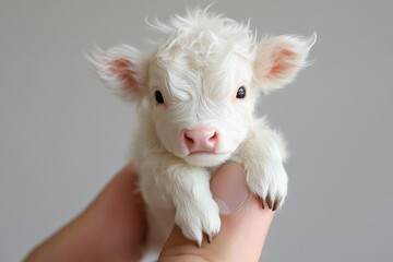 The smallest baby animal in the world and, sitting on someone's finger, is undoubtedly cute and adorable. The photo is very realistic and accurately reflects the fine features of the miniature animal.