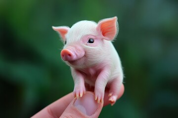 The smallest baby animal in the world and, sitting on someone's finger, is undoubtedly cute and adorable. The photo is very realistic and accurately reflects the fine features of the miniature animal.