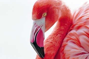 Poster - Close-up Portrait of a Pink Flamingo