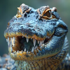 Wall Mural - Close-up of a Crocodile's Jaw