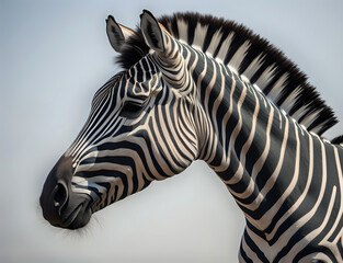 Canvas Print - Zebra Kopf im Profil