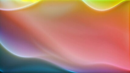 Wall Mural - abstract colorful wavy background with flowing smooth blurry wave, liquid fluid. smooth motion waves design. looped animation. seamless footage.